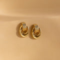 Mini Triple Knot Earrings Silver 18K Gold Plated