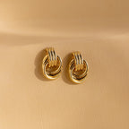 Mini Triple Knot Earrings Silver 18K Gold Plated