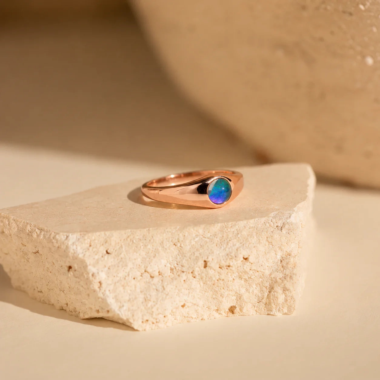 Subtle Elegance: Mini Signet Mood Ring