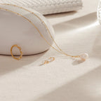 Lila Pearl Huggies Silver 18K Gold Plated