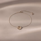 Dainty Organic Fingerprint Bracelet  Silver 18K Gold Plated