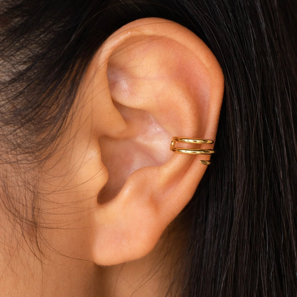 Claw Ear Cuffs Silver 18K Gold Plated