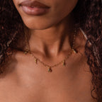 Ocean Charm Necklace Silver 18K Gold Plated