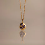 Mixed Birthstone Capsule Necklace Silver 18K Gold Plated