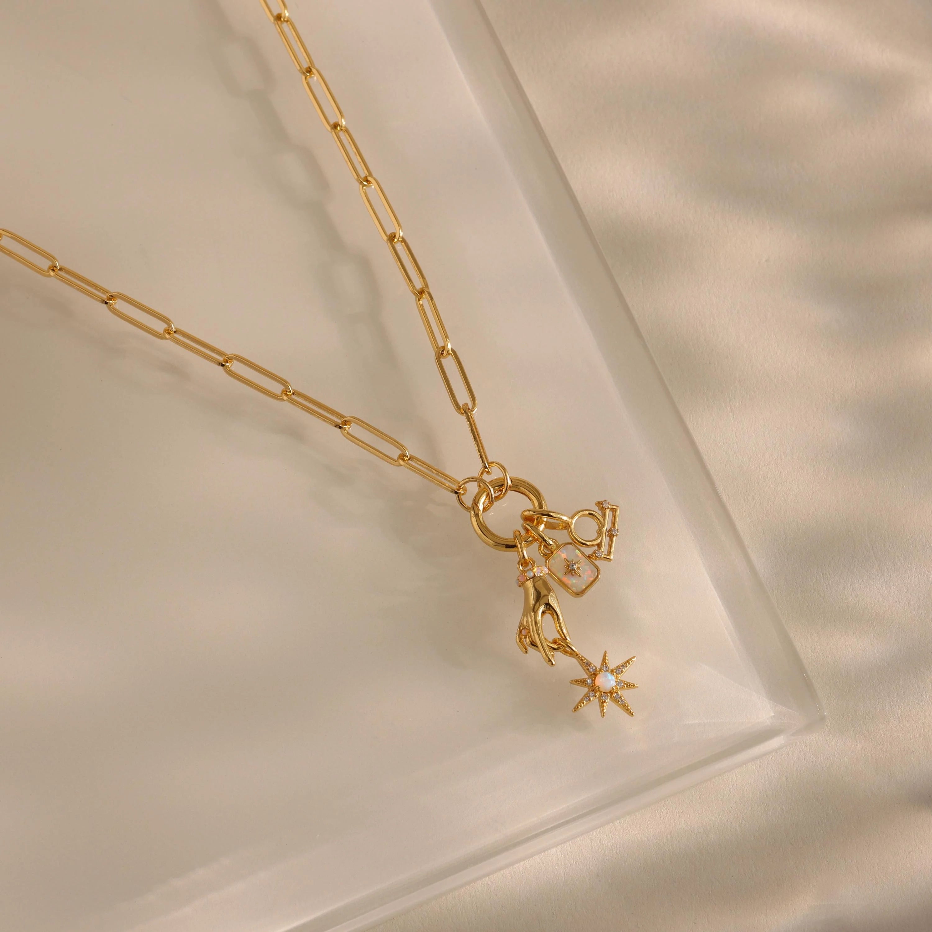 Zodiac Charm Silver 18K Gold Plated