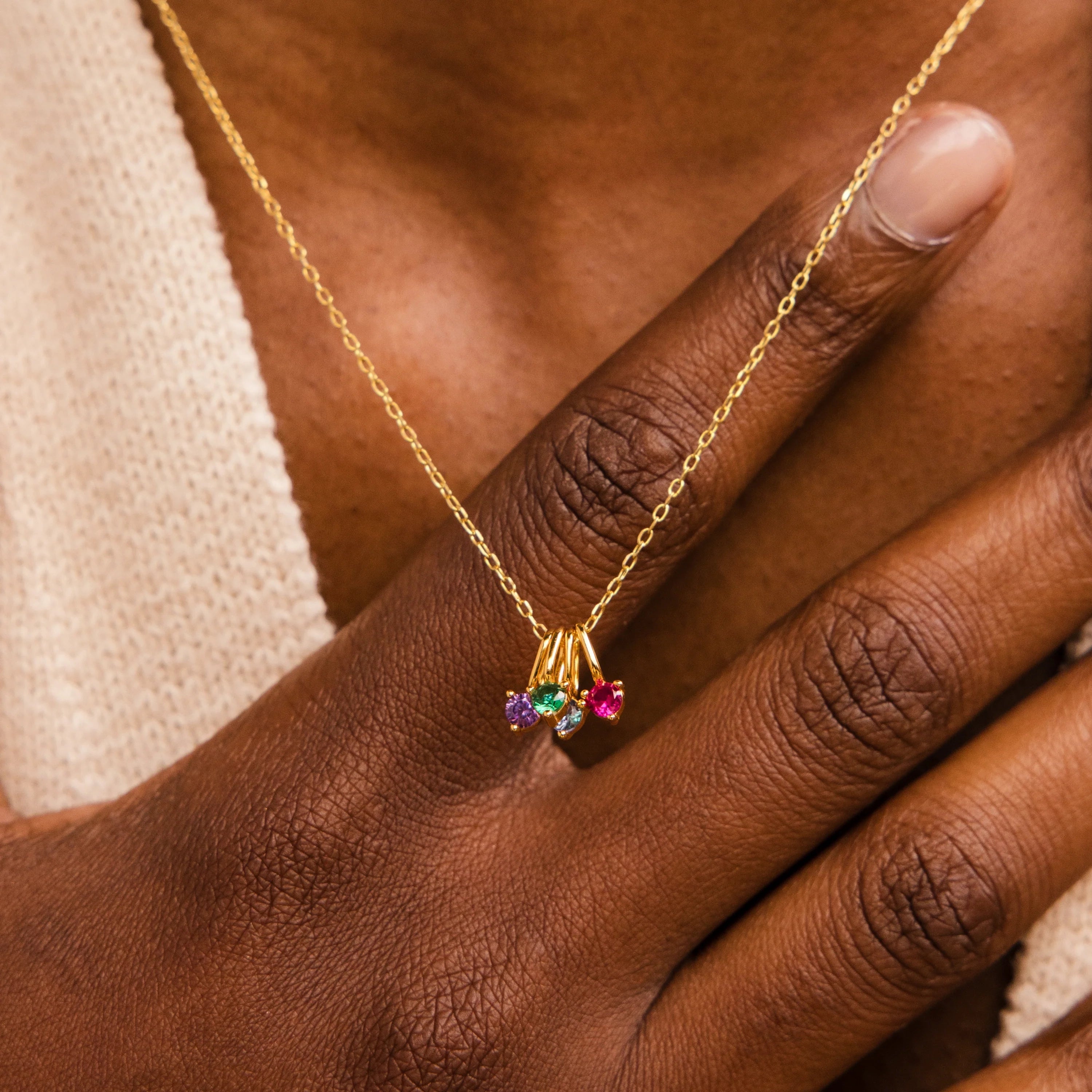 Dainty Amethyst Charm Silver 18K Gold Plated
