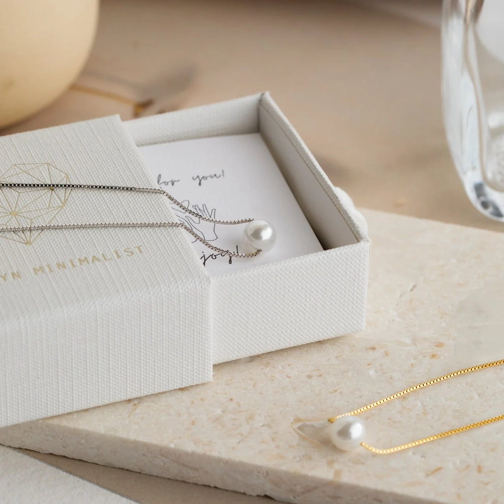 Freshwater Pearl Necklace Silver 18K Gold Plated