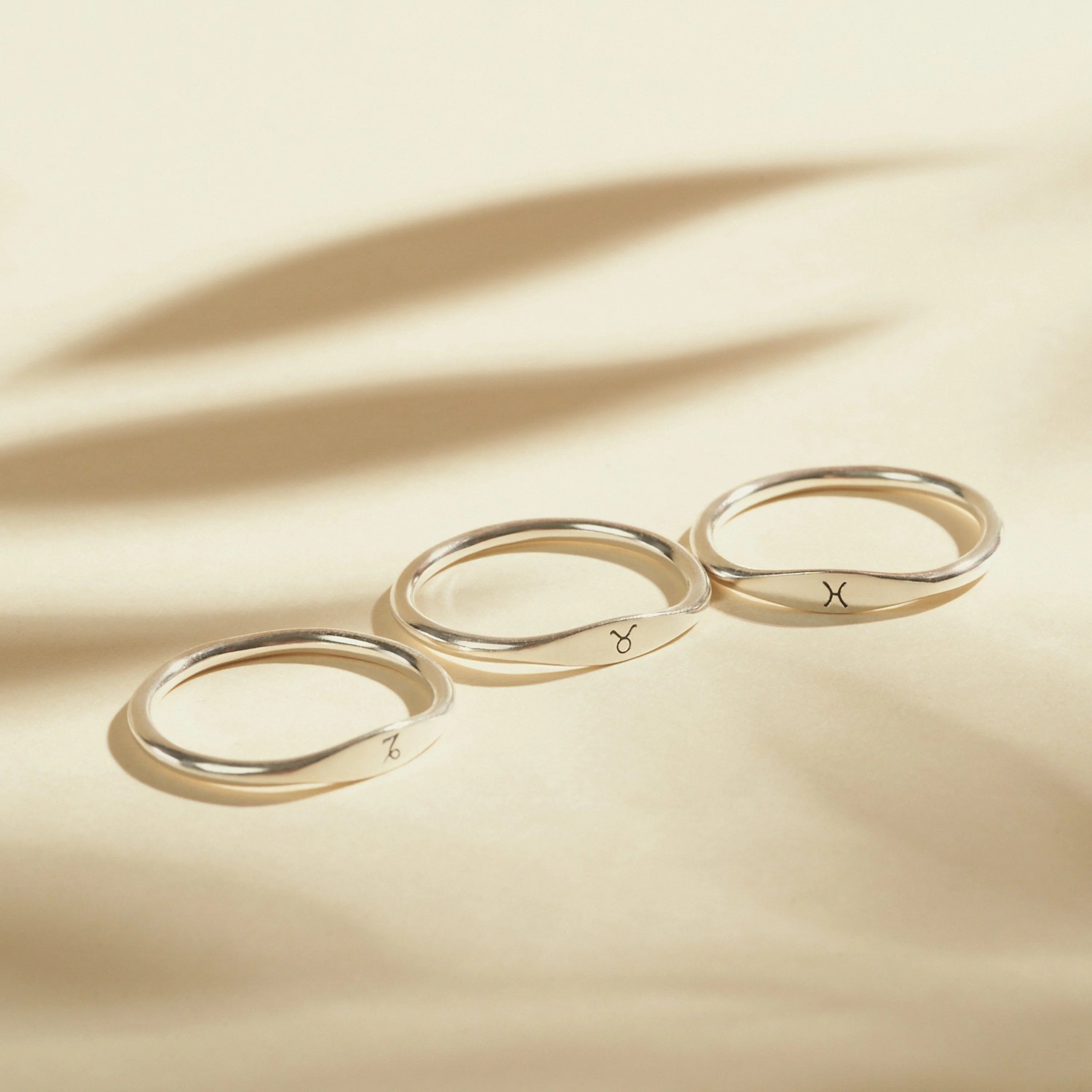 Skinny Zodiac Ring Silver 18K Gold Plated