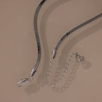 Bold Snake Chain Necklace Silver 18K Gold Plated