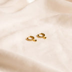 Emily Pave Star Huggies Silver 18K Gold Plated