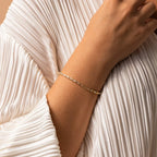 Baguette Diamond Tennis Bracelet Silver 18K Gold Plated