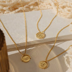 Zodiac Spinner Necklace Silver 18K Gold Plated