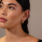 Twisted Mixed Metal Hoops Silver 18K Gold Plated