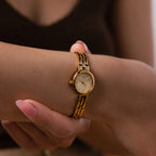 Cobblestone Timepiece Silver 18K Gold Plated