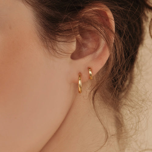 Chloe Hoops Silver 18K Gold Plated