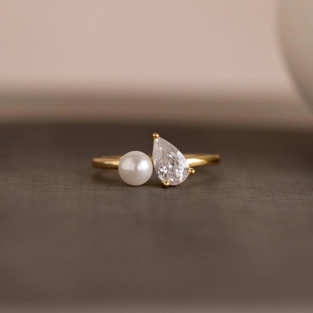 Pearl Diamond Ring