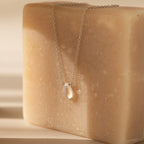 Teardrop Moonstone Necklace Silver 18K Gold Plated