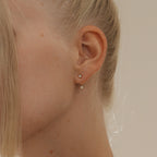 Diamond Ear Jackets Silver 18K Gold Plated