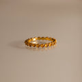 Topaz Lace Eternity Ring Silver 18K Gold Plated