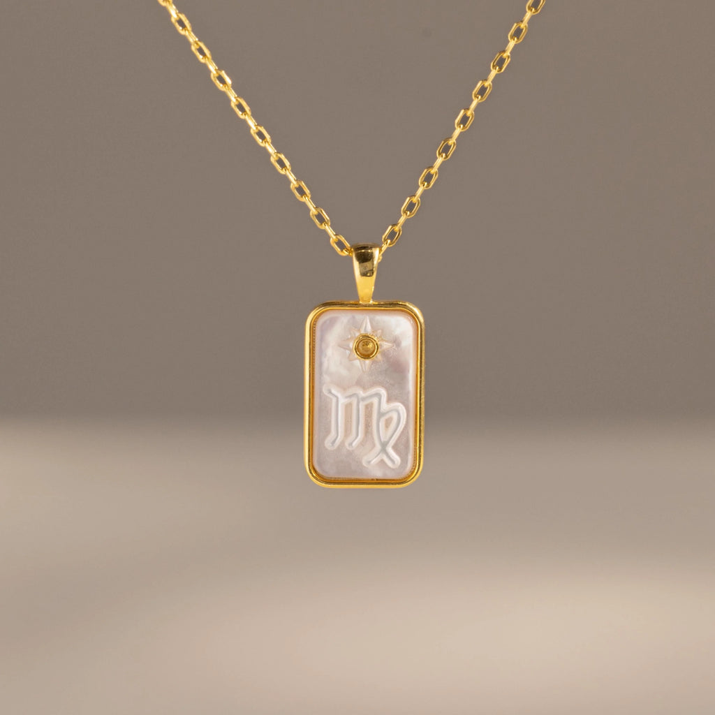 Birthstone Pearl Pendant Necklace Silver 18K Gold Plated