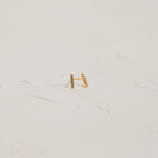 Diamond Pave Bar Studs Silver 18K Gold Plated