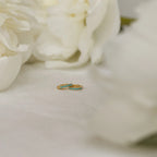 Turquoise Kendra Huggies Silver 18K Gold Plated