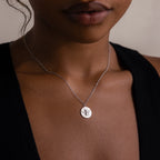 Bee Coin Necklace Silver 18K Gold Plated