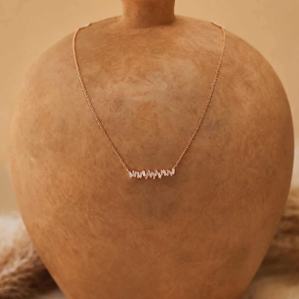Bethany Baguette Bar Necklace