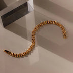 Strap Bracelet Silver 18K Gold Plated