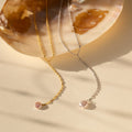 Pearl Lariat Y Necklace Silver 18K Gold Plated