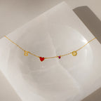 Dainty Space Charm Necklace Silver 18K Gold Plated