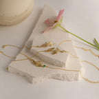 Custom Birth Flower Bracelet Silver 18K Gold Plated