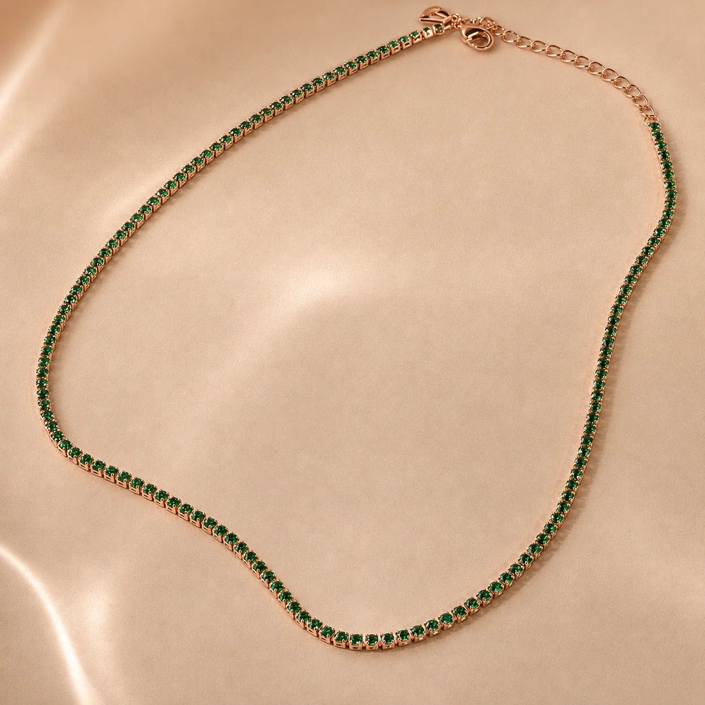 Emerald Tennis Choker Necklace