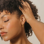 Sylvie Bold Croissant Hoops Silver 18K Gold Plated
