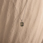 North Star Gemstone Necklace Silver 18K Gold Plated