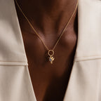 Diamond Hummingbird Charm Silver 18K Gold Plated