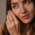 Toi et Moi Heart-Pear Cut Birthstone Ring Silver 18K Gold Plated