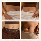 Beaded Belly Chains Silver 18K Gold Plated