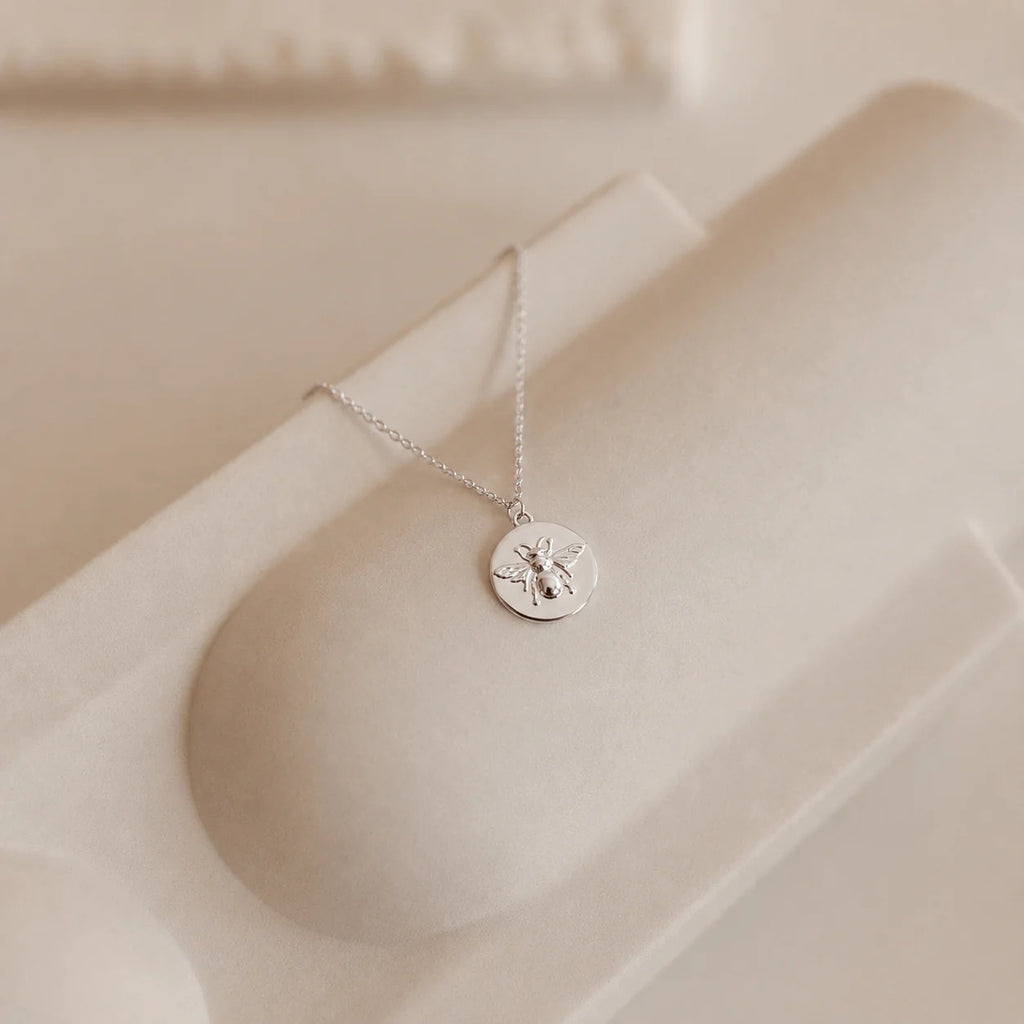 Bee Coin Pendant Necklace