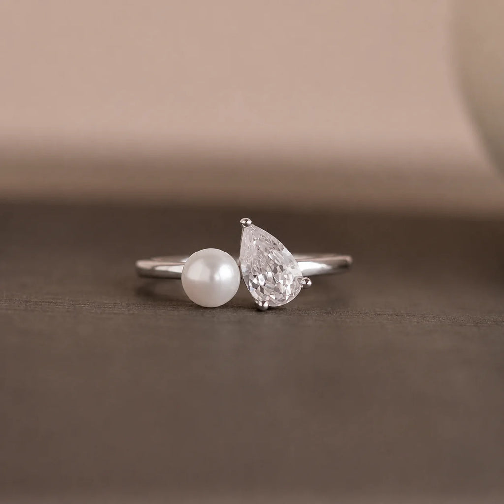 Pearl Diamond Ring