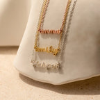 Tiny Dream Name Necklace Silver 18K Gold Plated