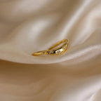 North Star Curve Dome Ring Silver 18K Gold Plated