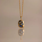 Mixed Birthstone Capsule Necklace Silver 18K Gold Plated