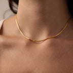 Love Knot Chain Necklace Silver 18K Gold Plated