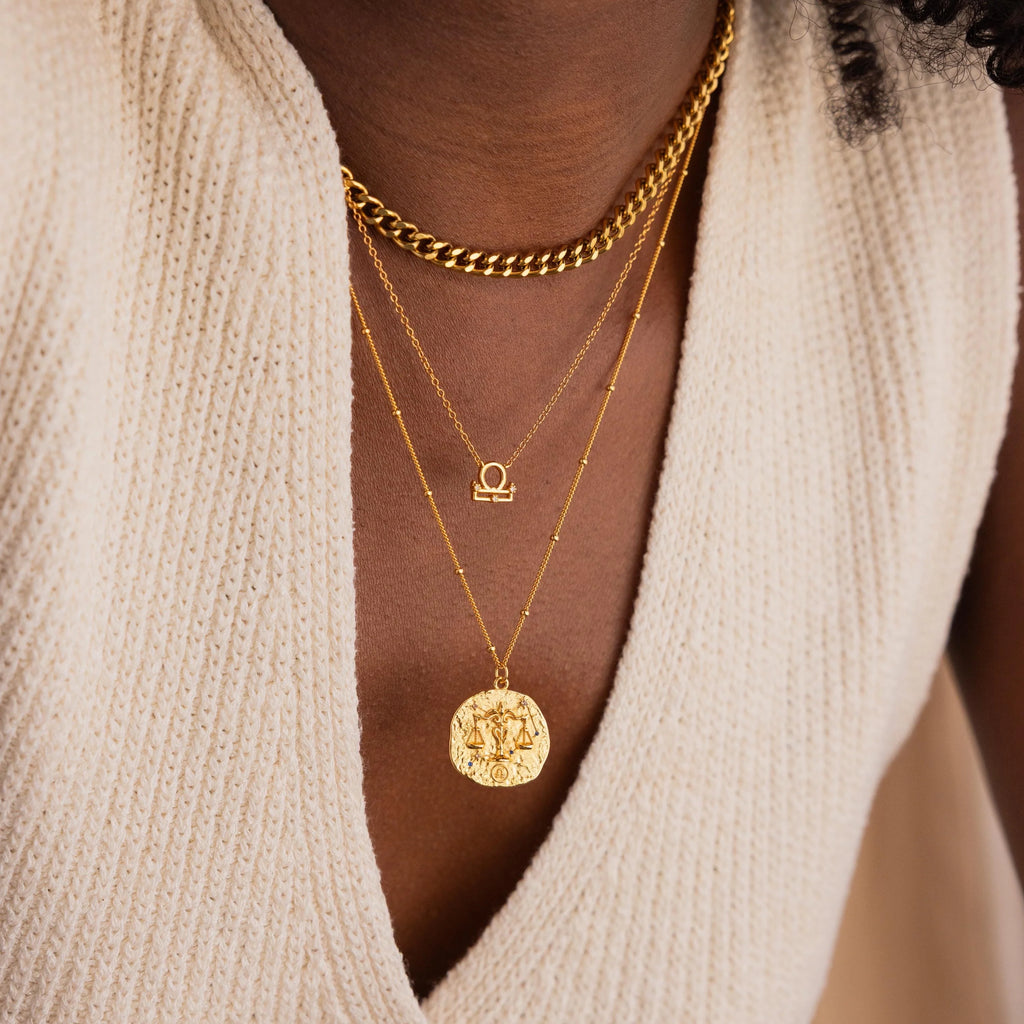 Dainty Zodiac Necklace Silver 18K Gold Plated