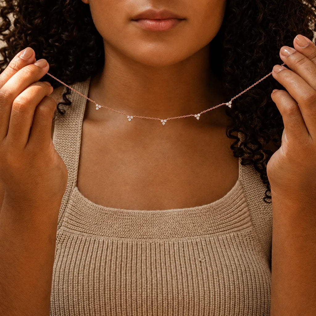 Hana Diamond Station Necklace