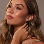 Baby Venus Flatback Studs Silver 18K Gold Plated
