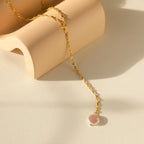 Pearl Lariat Y Necklace Silver 18K Gold Plated