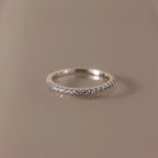 Endless Eternity Aquamarine Ring Silver 18K Gold Plated