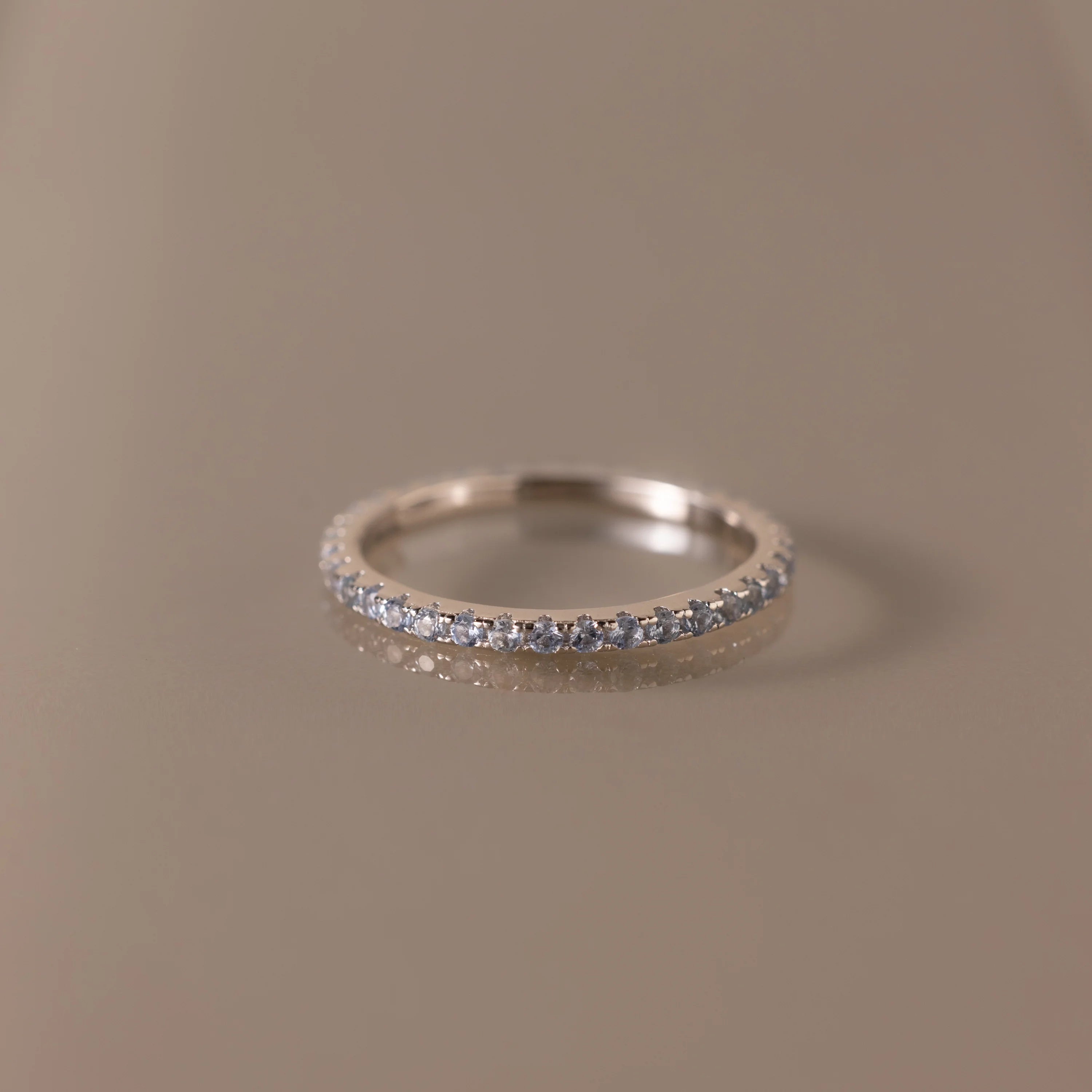 Endless Eternity Aquamarine Ring Silver 18K Gold Plated